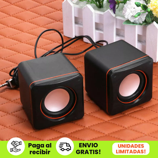 Mini Parlantes Multimedia | 🎶 Sonido Estéreo de Alta Calidad 🔊